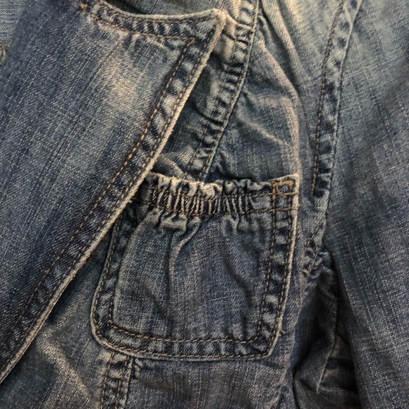 NEW Vintage DKNY Denim Crop Jacket Distressed Med - Picture 6 of 11